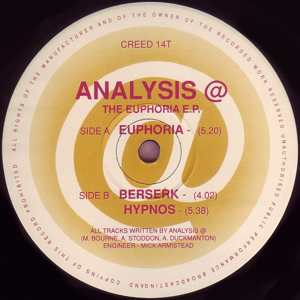 Analysis - The Euphoria E.P. | Creed Records (CREED 14T) - 2