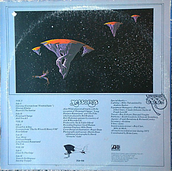 Yes - Yessongs (3LP) [Vinyl] | Atlantic (3SA-100) - 4