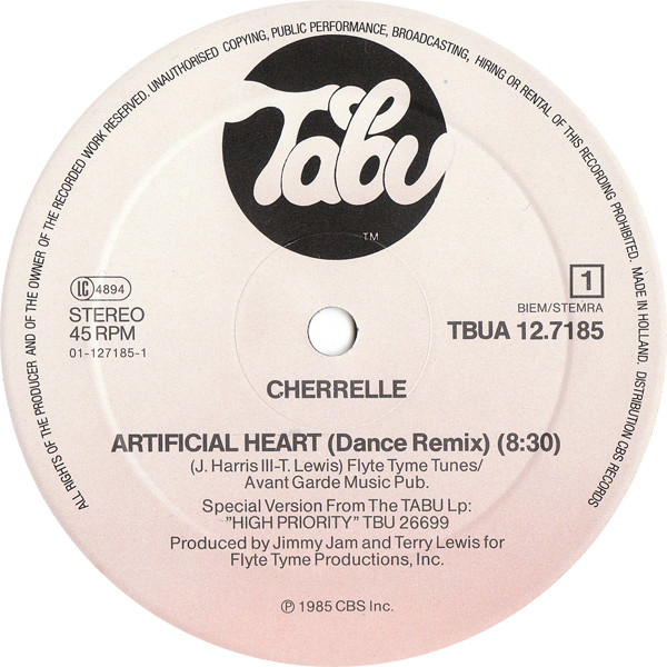 Cherrelle - Artificial Heart | Tabu Records (TBUA 12.7185) - 3 Cherrelle - Artificial Heart | Tabu Records (TBUA 12.7185) - 3