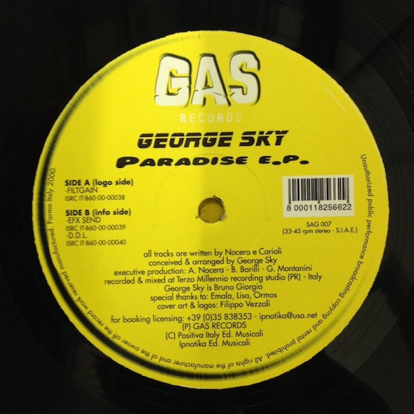 George Sky - Paradise E.P. | GAS Records (SAG 007) - main