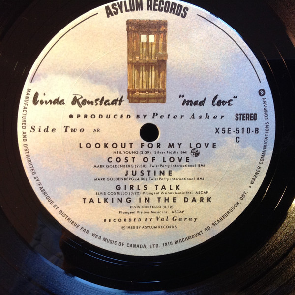 Linda Ronstadt - Mad Love | Asylum Records (X5E-510) - 4 Linda Ronstadt - Mad Love | Asylum Records (X5E-510) - 4