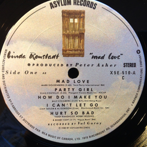 Linda Ronstadt - Mad Love | Asylum Records (X5E-510) - 3 Linda Ronstadt - Mad Love | Asylum Records (X5E-510) - 3