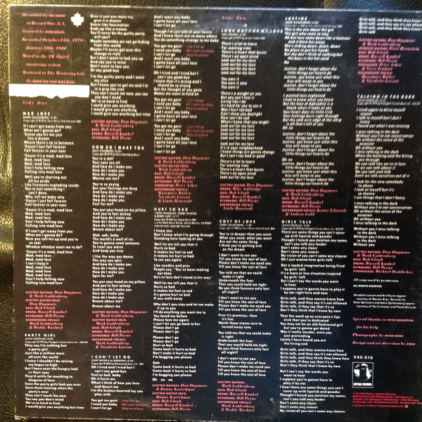 Linda Ronstadt - Mad Love | Asylum Records (X5E-510) - 2 Linda Ronstadt - Mad Love | Asylum Records (X5E-510) - 2