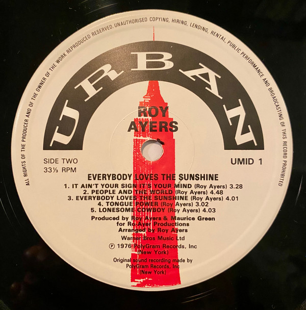 Roy Ayers Ubiquity - Everybody Loves The Sunshine | Urban (UMID 1) - 4