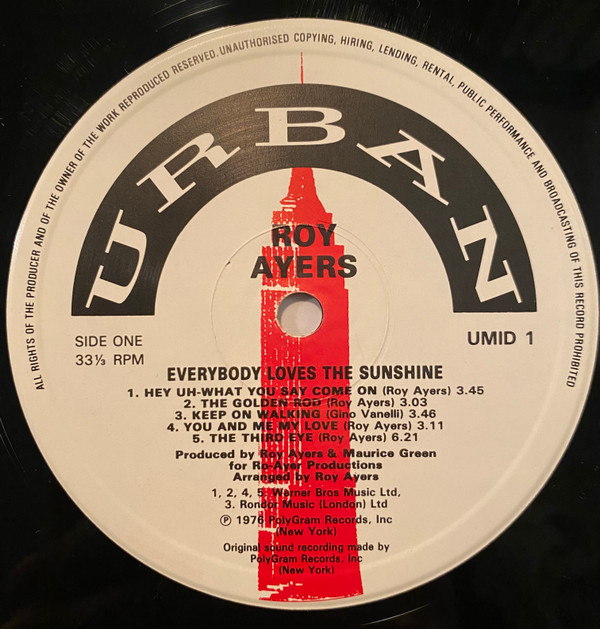 Roy Ayers Ubiquity - Everybody Loves The Sunshine | Urban (UMID 1) - 3