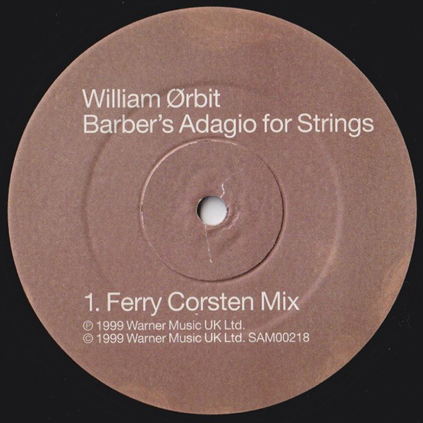 William Orbit - Barber's Adagio For Strings | WEA Records (SAM00218) - 3