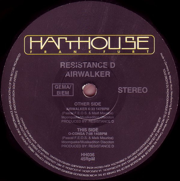 Resistance D - Airwalker | Harthouse (HH 036) - main Resistance D - Airwalker | Harthouse (HH 036) - main