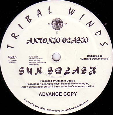 Antonio Ocasio - Sunsplash | Tribal Winds (TW015) - 2