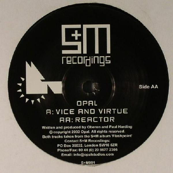 Opal - Vice And Virtue / Reactor | S+M Recordings (S+M001) - main