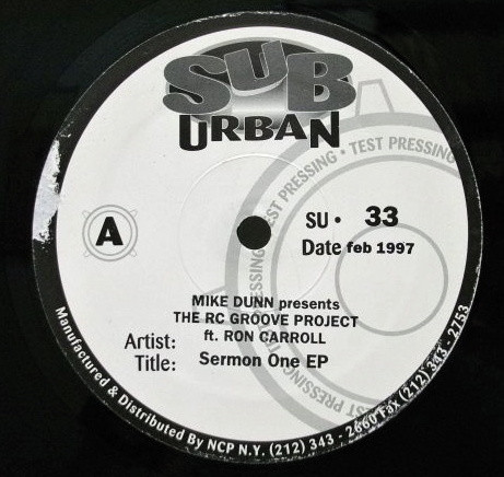 Mike Dunn Presents The RC Groove Project Ft. Ron Carroll - Sermon One EP | Sub-Urban (SU-33) - main Mike Dunn Presents The RC Groove Project Ft. Ron Carroll - Sermon One EP | Sub-Urban (SU-33) - main