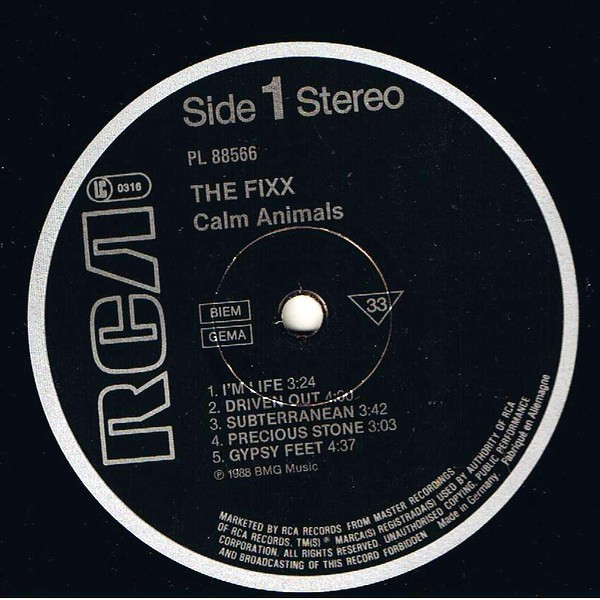 The Fixx - Calm Animals | RCA (PL88566) - 3