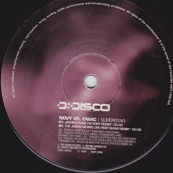 Novy Vs. Eniac - Superstar | D:Disco (74321-569351) - 2 Novy Vs. Eniac - Superstar | D:Disco (74321-569351) - 2