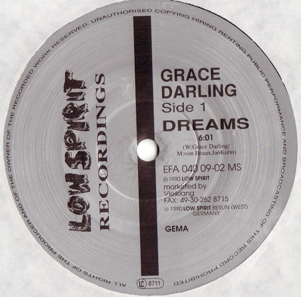 Grace Darling - Dreams | Low Spirit Recordings (EFA 040 09-02 MS) - 2