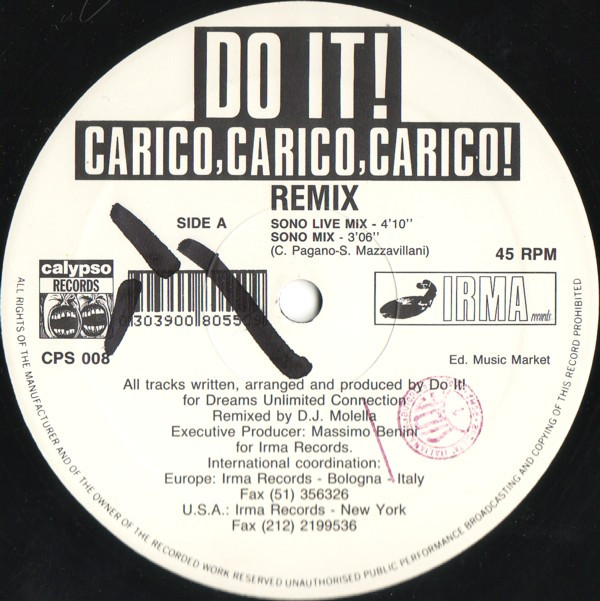 Do It! - Carico, Carico, Carico! (Remix) | Calypso Records (CPS 008) - 2 Do It! - Carico, Carico, Carico! (Remix) | Calypso Records (CPS 008) - 2