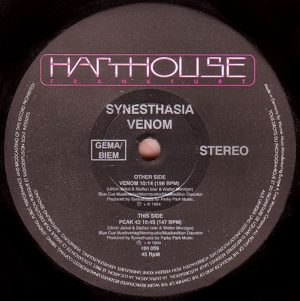 Synesthasia - Venom | Harthouse (HH 059) - main