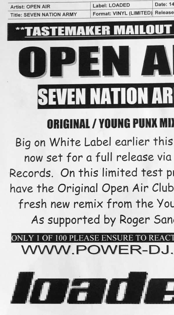 Openair - Seven Nation Army | Not On Label (OPENAIR 001) - 5 Openair - Seven Nation Army | Not On Label (OPENAIR 001) - 5