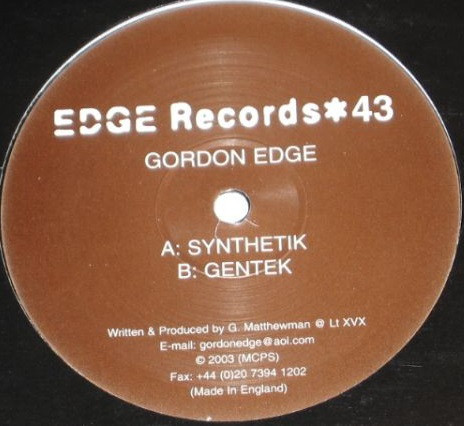 Gordon Edge - Edge Records *43 | Edge Records (EDGE 43) - main