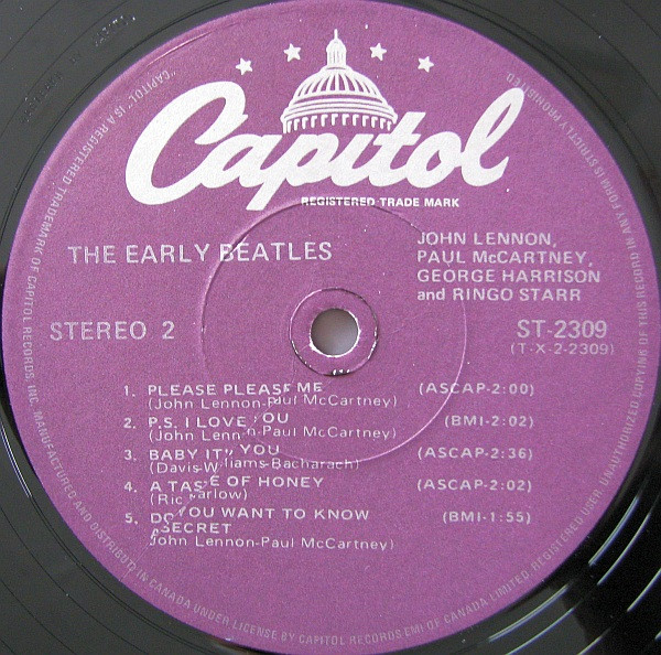 The Beatles - The Early Beatles | Capitol Records (ST-2309) - 4 The Beatles - The Early Beatles | Capitol Records (ST-2309) - 4