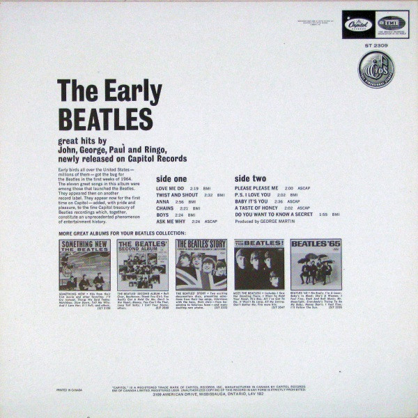 The Beatles - The Early Beatles | Capitol Records (ST-2309) - 2 The Beatles - The Early Beatles | Capitol Records (ST-2309) - 2