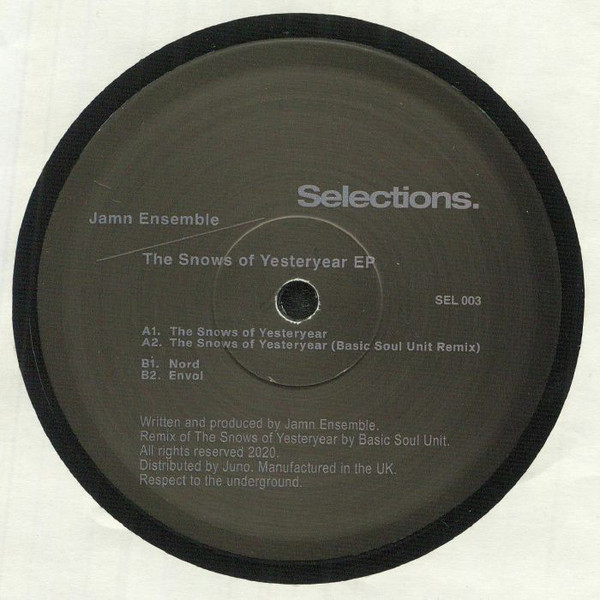 Jamn Ensemble - The Snows of Yesteryear | Selections. (SEL 003) - main