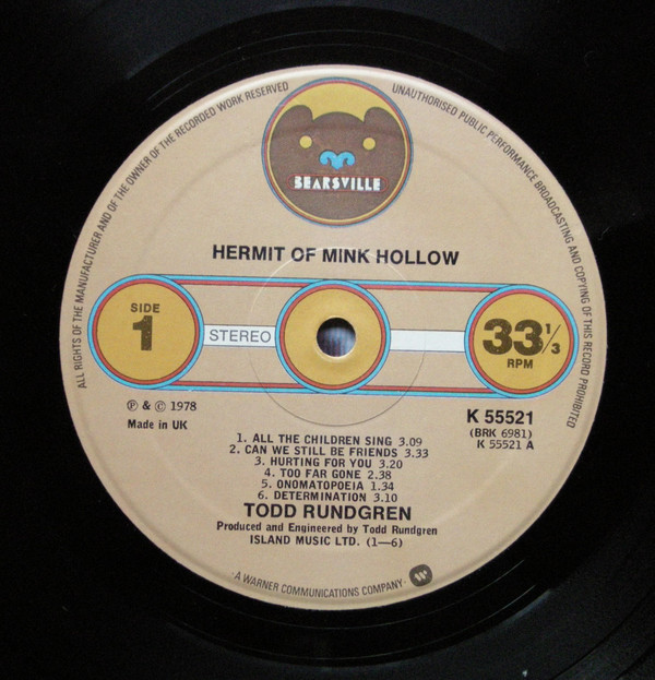 Todd Rundgren - Hermit Of Mink Hollow | Bearsville (K 55521) - 3 Todd Rundgren - Hermit Of Mink Hollow | Bearsville (K 55521) - 3