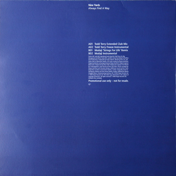 Nine Yards - Always Find A Way | Virgin (VSTDJX1746) - 2 Nine Yards - Always Find A Way | Virgin (VSTDJX1746) - 2