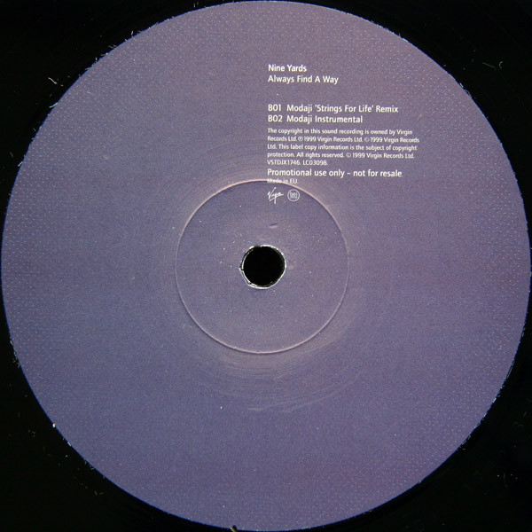 Nine Yards - Always Find A Way | Virgin (VSTDJX1746) - 4 Nine Yards - Always Find A Way | Virgin (VSTDJX1746) - 4