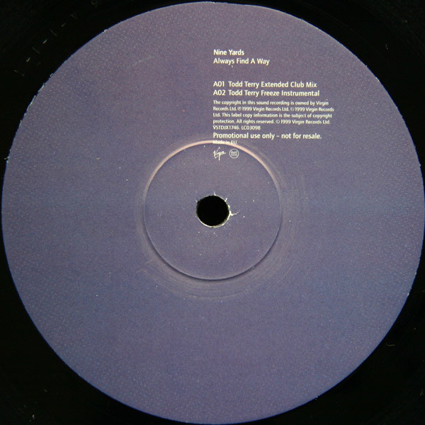 Nine Yards - Always Find A Way | Virgin (VSTDJX1746) - 3 Nine Yards - Always Find A Way | Virgin (VSTDJX1746) - 3
