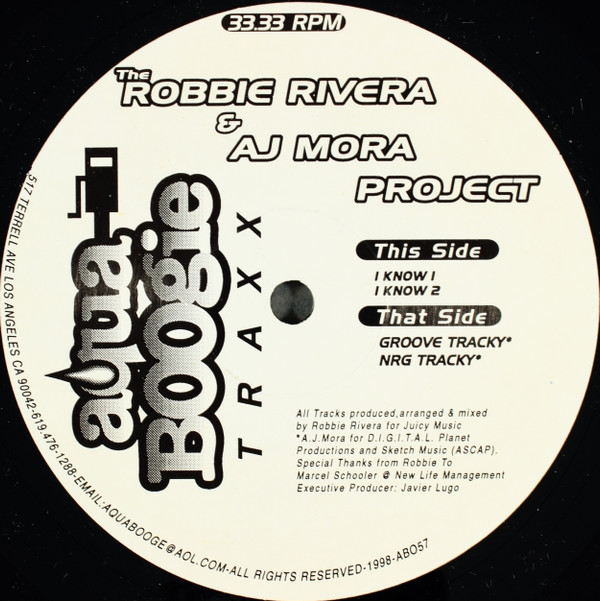 Robbie Rivera And AJ Mora - I Know | Aqua Boogie Records (AB057)