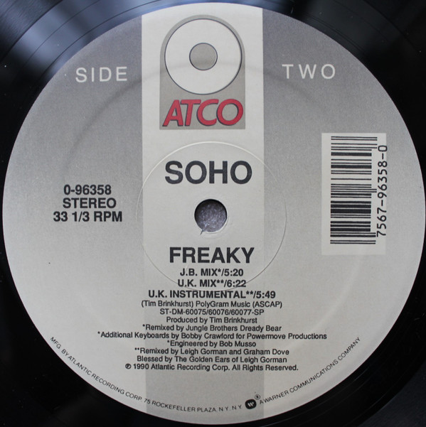 Soho - Freaky | ATCO Records (0-96358) - 4