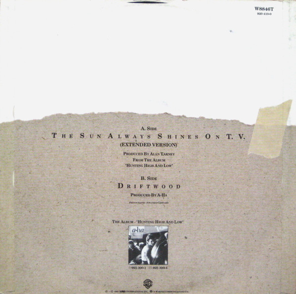 a-ha - The Sun Always Shines On T.V. (Extended Version) | Warner Bros. Records (W8846(T)) - 3 a-ha - The Sun Always Shines On T.V. (Extended Version) | Warner Bros. Records (W8846(T)) - 3