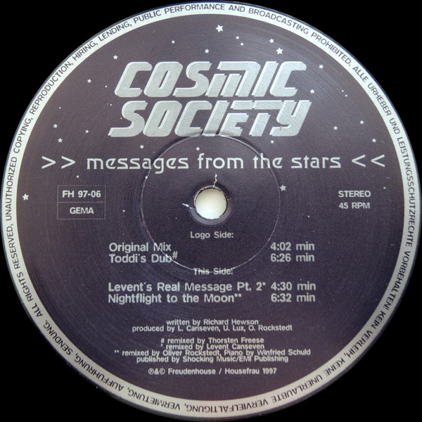 Cosmic Society - Messages From The Stars | Freudenhouse (FH97-06) - 3 Cosmic Society - Messages From The Stars | Freudenhouse (FH97-06) - 3