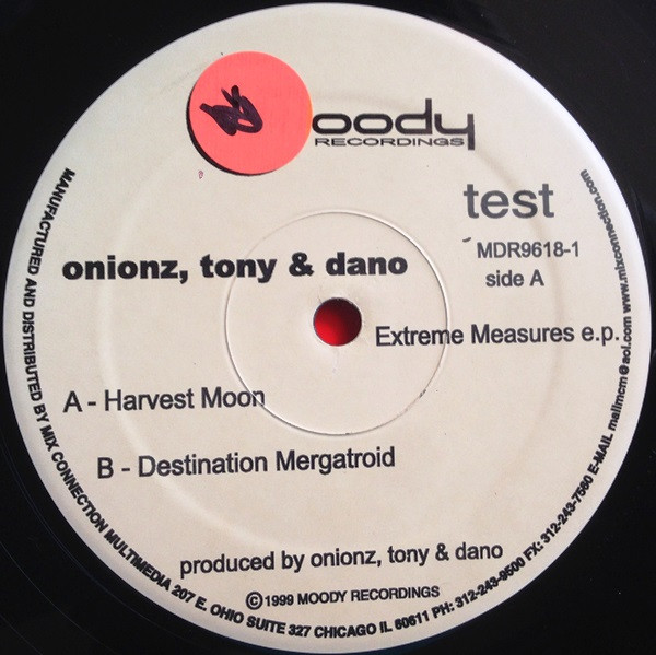 Onionz , Tony & Dano - Extreme Measures E.P. | Moody Recordings (MDR9618-1) - main