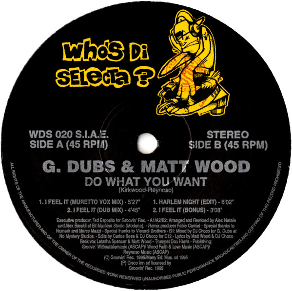 Alex Natale Present: G-Dubs & Matt Wood - Do What You Want | Who's Di Selecta? (WDS 020) - 3