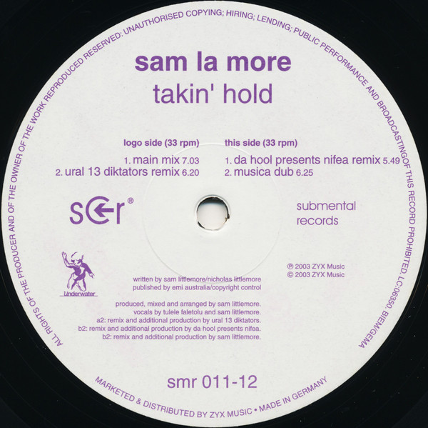 Sam La More - Takin' Hold | Submental Records (SMR 011-12) - 3