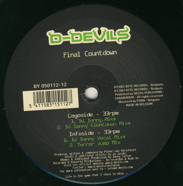 D-Devils - The Final Countdown | Byte Records (BY 050112-12) - main