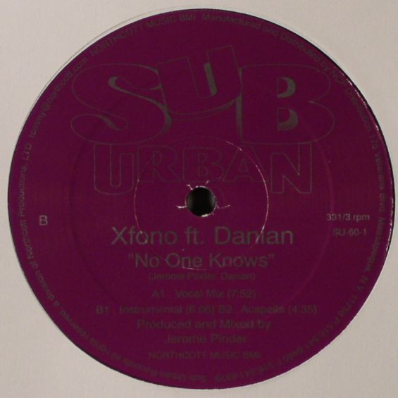 Xfono - No One Knows | Sub-Urban (SU-60-1) - 2