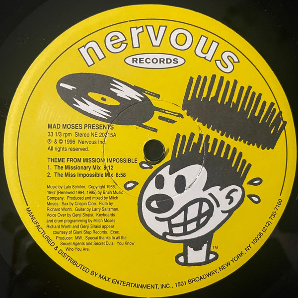 Mad Moses - Theme From Mission: Impossible | Nervous Records (NE 20215) - 3 Mad Moses - Theme From Mission: Impossible | Nervous Records (NE 20215) - 3