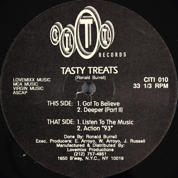 Tasty Treats - Got To Believe | Citi Records (CITI 010) - main Tasty Treats - Got To Believe | Citi Records (CITI 010) - main