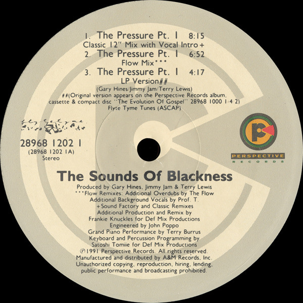 Sounds Of Blackness - The Pressure (Pt. 1) | Perspective Records (28968 1202 1) - 3 Sounds Of Blackness - The Pressure (Pt. 1) | Perspective Records (28968 1202 1) - 3