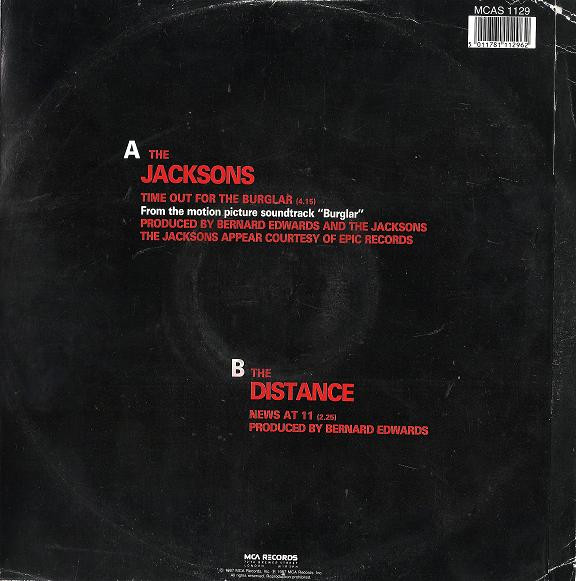 The Jacksons / The Distance - Time Out For The Burglar / News At 11 (From The Motion Picture Soundtrack "Burglar") | MCA Records (MCAS 1129) - 2 The Jacksons / The Distance - Time Out For The Burglar / News At 11 (From The Motion Picture Soundtrack "Burglar") | MCA Records (MCAS 1129) - 2