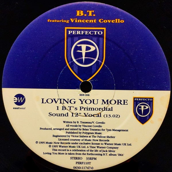 BT Featuring  Vincent Covello - Loving You More | Perfecto (PERF110T) - 3