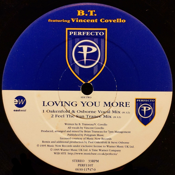 BT Featuring  Vincent Covello - Loving You More | Perfecto (PERF110T) - 4