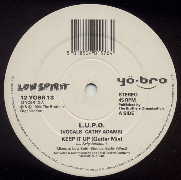L.U.P.O. - Keep It Up | Yo*Bro Recordings (12 YOBR 13) - main L.U.P.O. - Keep It Up | Yo*Bro Recordings (12 YOBR 13) - main
