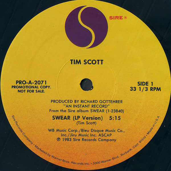 Tim Scott - Swear | Sire (PRO-A-2071) - 2