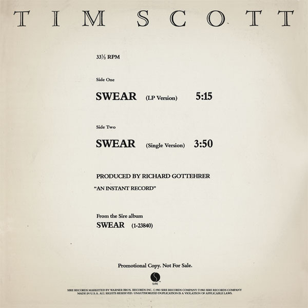 Tim Scott - Swear | Sire (PRO-A-2071) - main