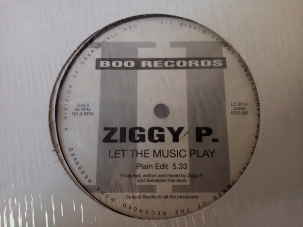 Ziggy P. - Let The Music Play | Boo Records (BOO 001) - 2 Ziggy P. - Let The Music Play | Boo Records (BOO 001) - 2