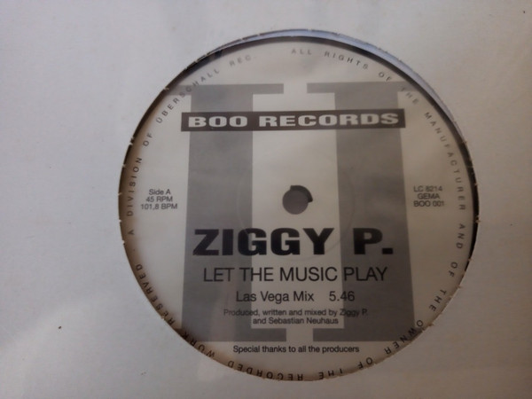 Ziggy P. - Let The Music Play | Boo Records (BOO 001) - main Ziggy P. - Let The Music Play | Boo Records (BOO 001) - main