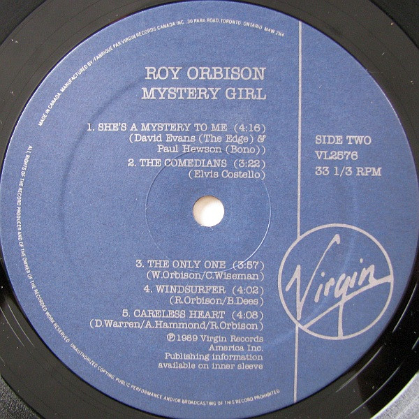 Roy Orbison - Mystery Girl [Vinyl] | Virgin (VL 2576) - 5