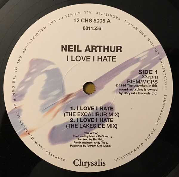 Neil Arthur - I Love I Hate | Chrysalis (12CHS 5005) - 4 Neil Arthur - I Love I Hate | Chrysalis (12CHS 5005) - 4